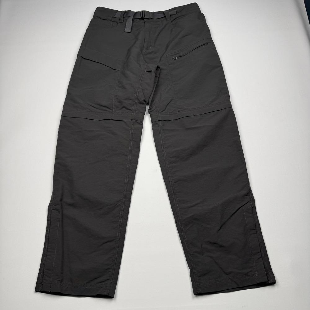 The North Face Pants Mens Medium Gray Convertible Hiking Zip Pocket Outdoor